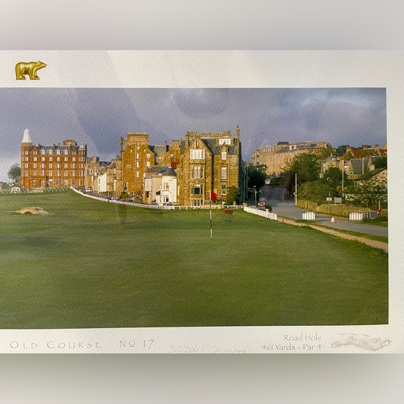 PATRICK DRICKEY SIGNED FRAMED PRINT GOLF JACK NICKLAUS ST. ANDREWS 2005 OPEN - Picture 4 of 15